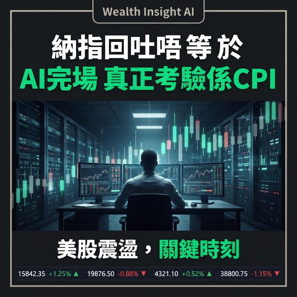 納指回吐1.6%：AI未完場，美股真正考驗係CPI、油價與盈利