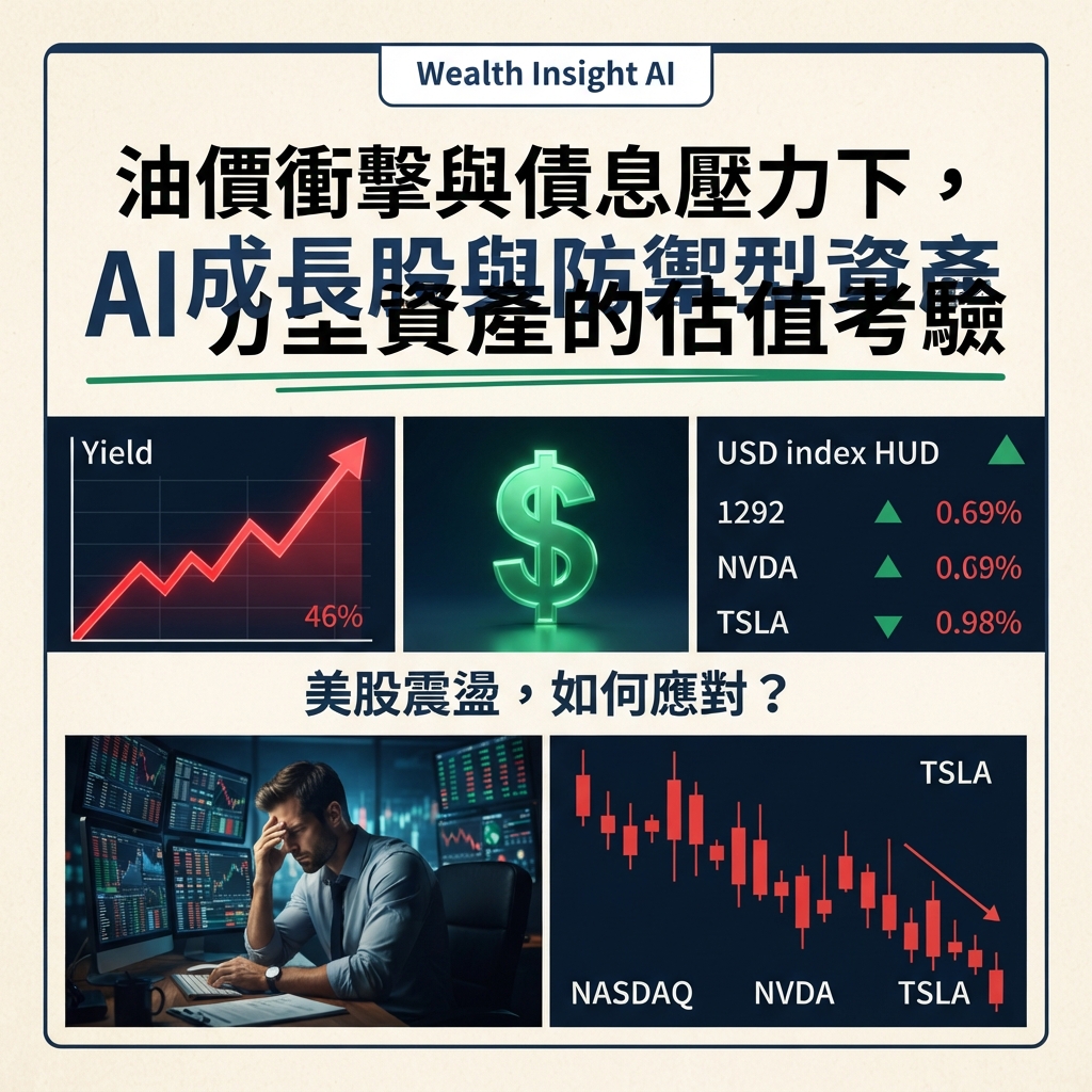 油價衝擊與債息壓力下，AI成長股與防禦型資產的估值考驗