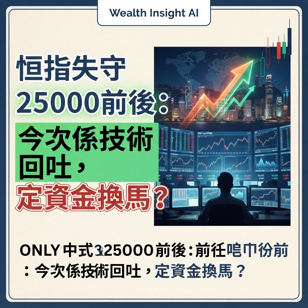 恒指失守25000前後：今次係技術回吐，定資金換馬？