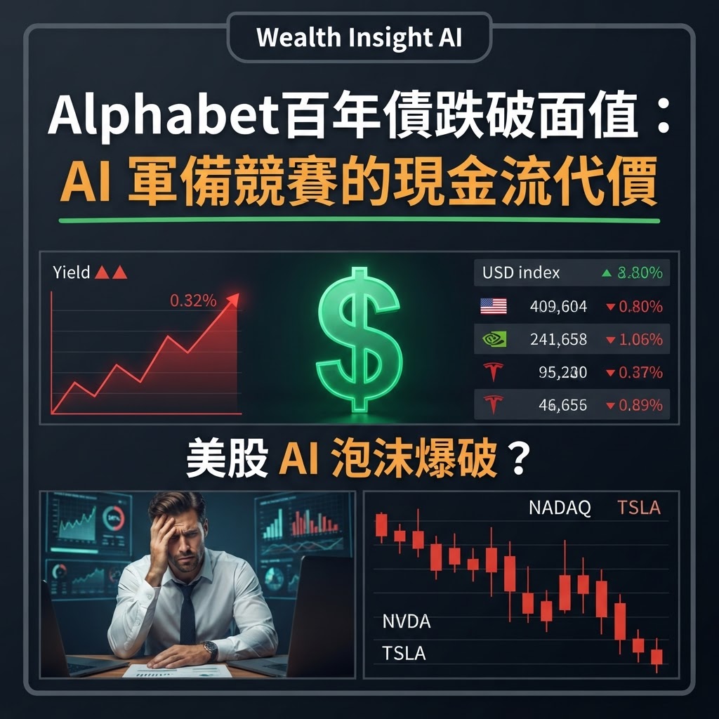 Alphabet 百年債跌破面值：AI 軍備競賽的現金流代價