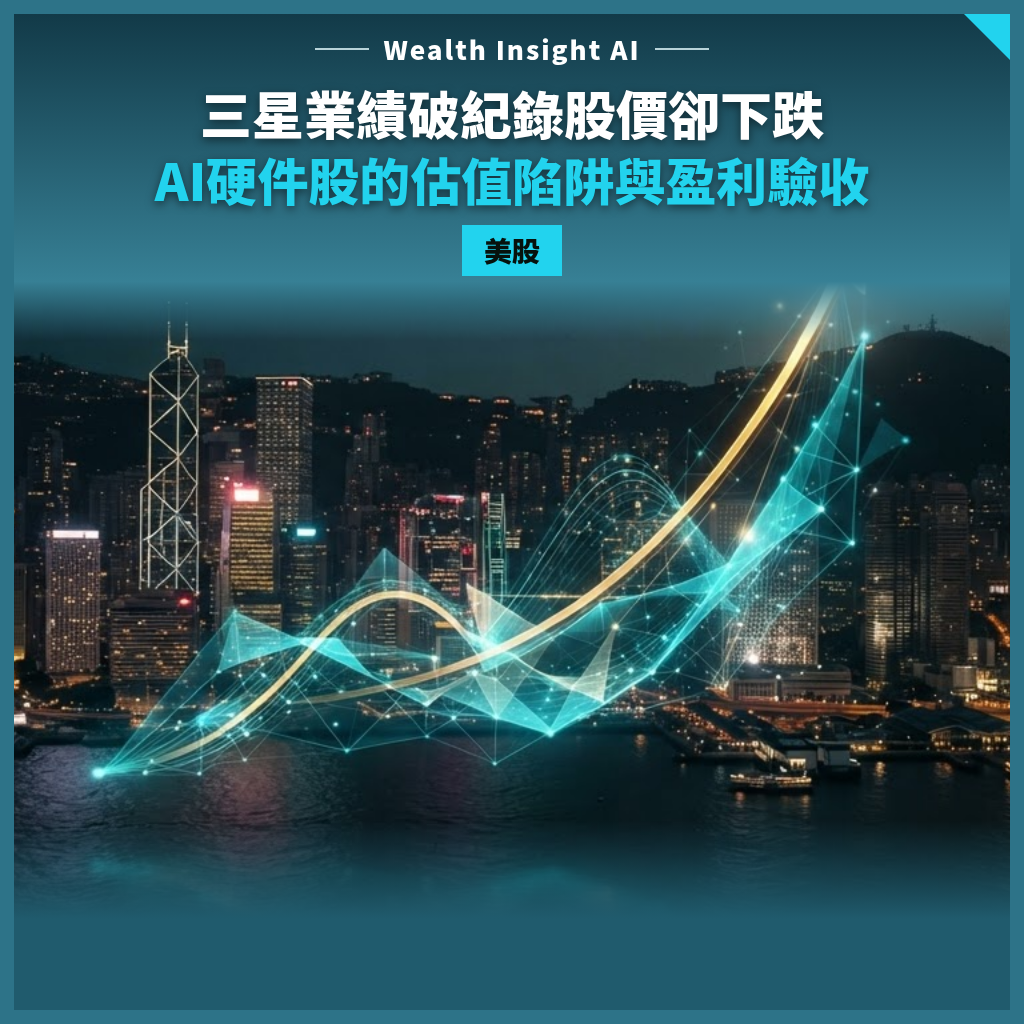 三星業績破紀錄股價卻下跌：AI硬件股的估值陷阱與盈利驗收