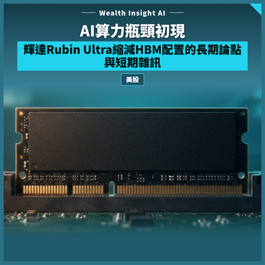 AI算力瓶頸初現：輝達Rubin Ultra縮減HBM配置的長期論點與短期雜訊
