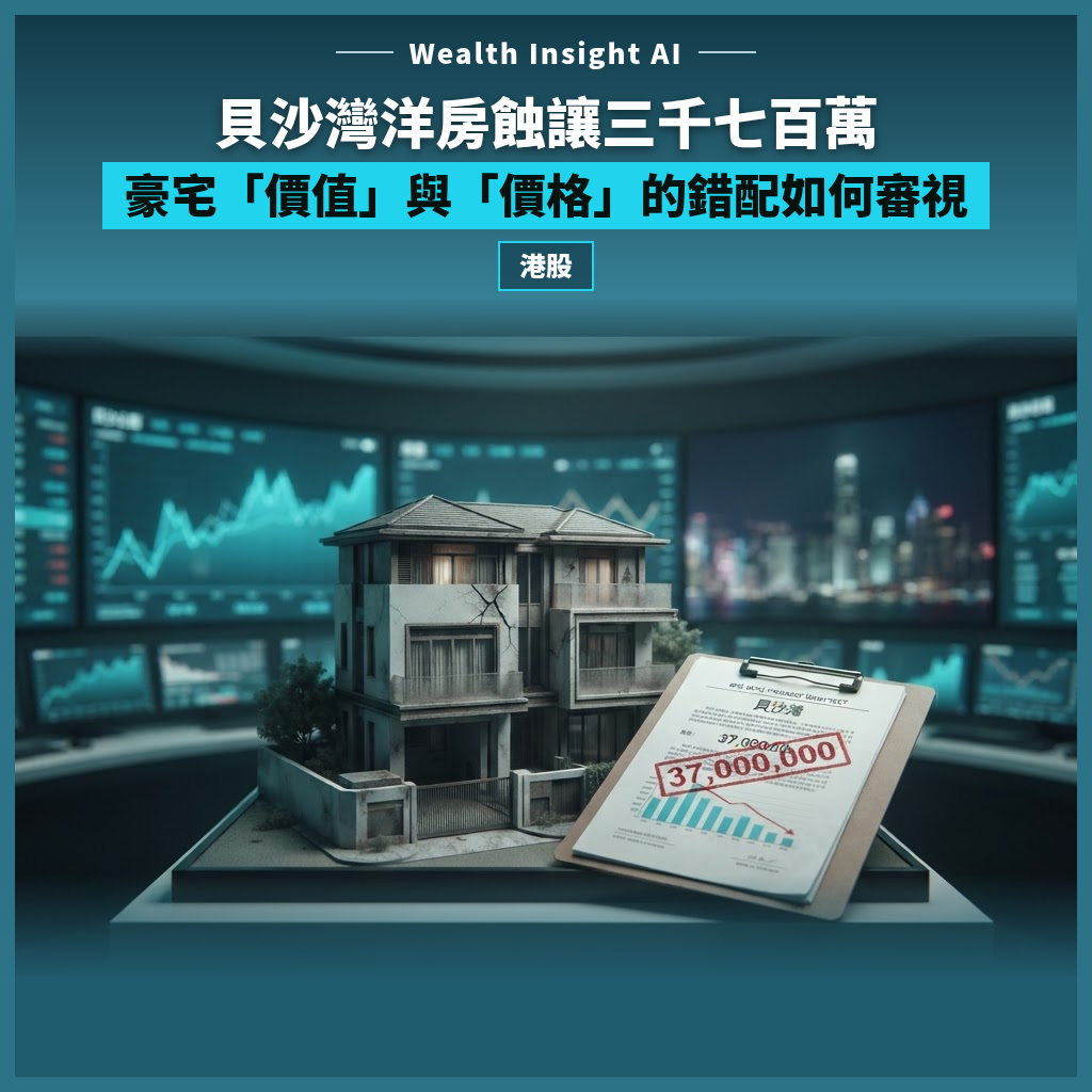 貝沙灣洋房蝕讓三千七百萬：豪宅「價值」與「價格」的錯配如何審視？