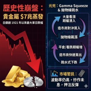 7 兆美元之殤：貴金屬「跳水式」墜落，是技術修正還是泡沫破裂？